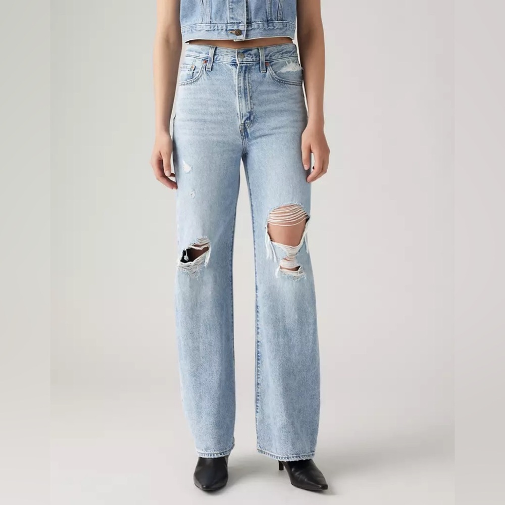 Levi’s RIBCAGE WIDE LEG WOMEN'S JEANS in Bin Day, 26x30